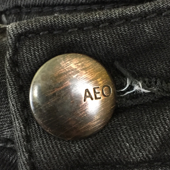 AEO black jegging skinny distressed jeans stretch - Picture 8 of 8